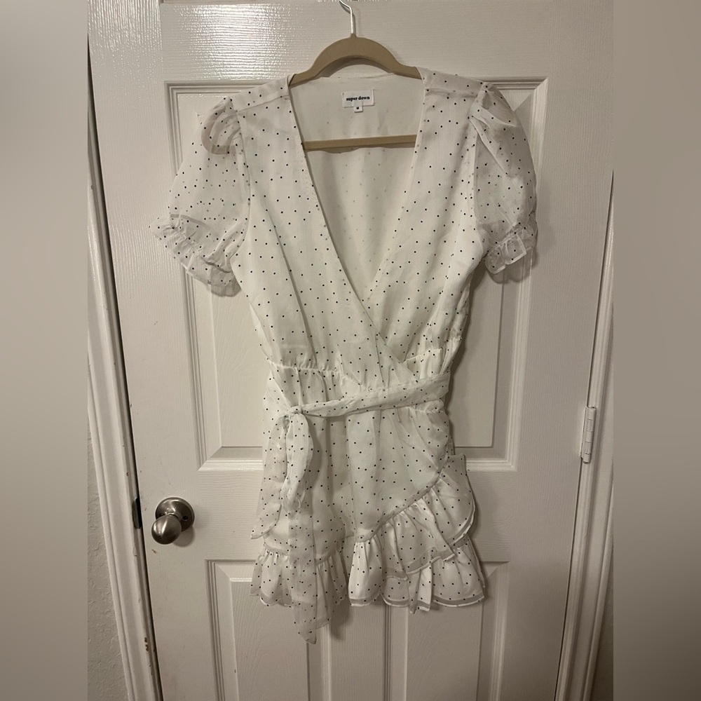 FLAWED Superdown Jocelyn Polka Dot Mini Dress size M